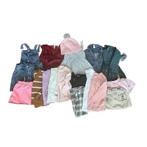 Girls Clothes Bundle Lot of 17 Girls Overalls Dress Skirt Top Outfit Mix & Match